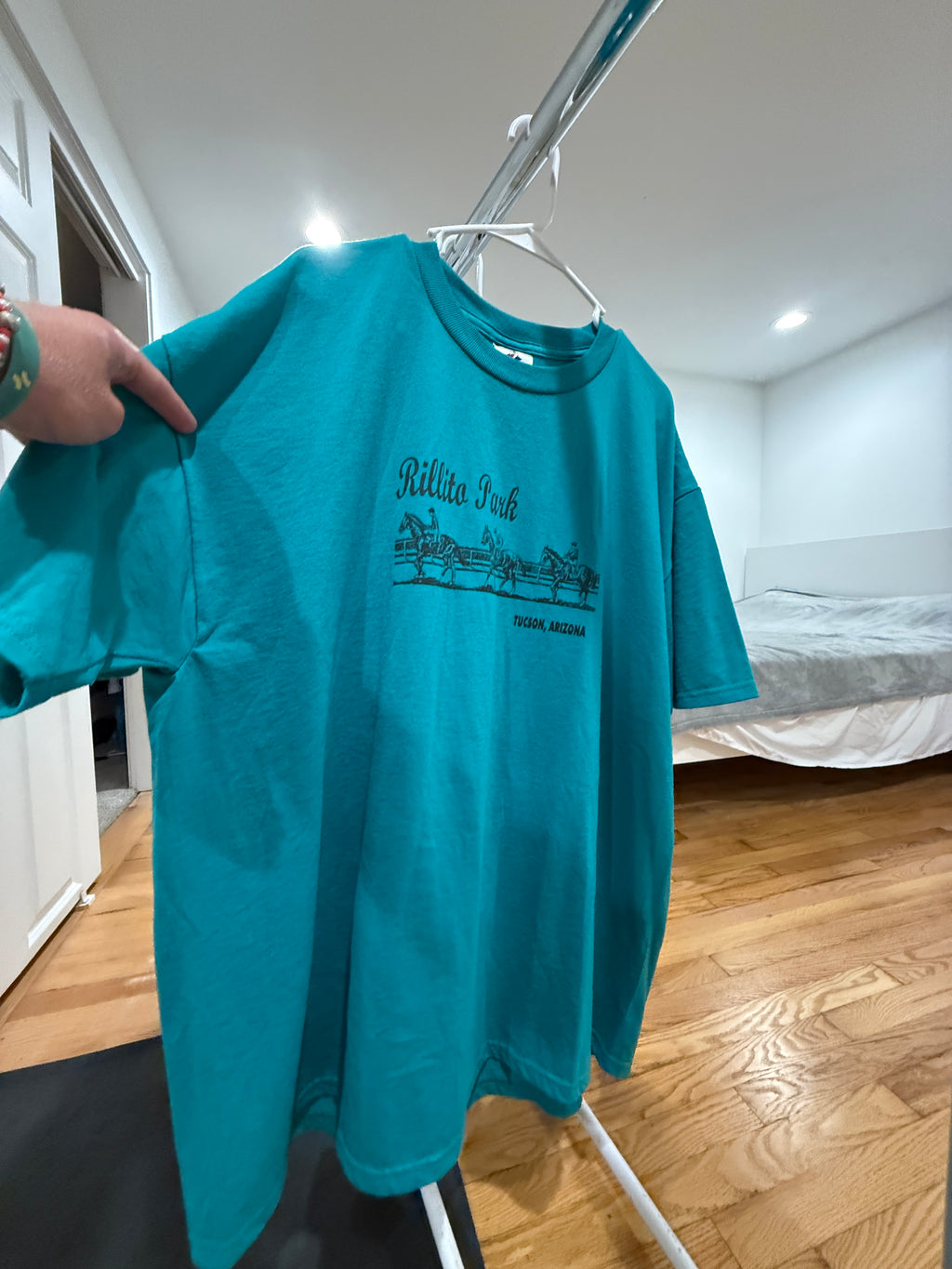 Rillito Park Racetrack, Tucson Arizona Teal T-Shirt