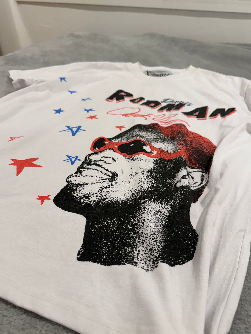 Dennis Rodman Stars Vintage White T-Shirt