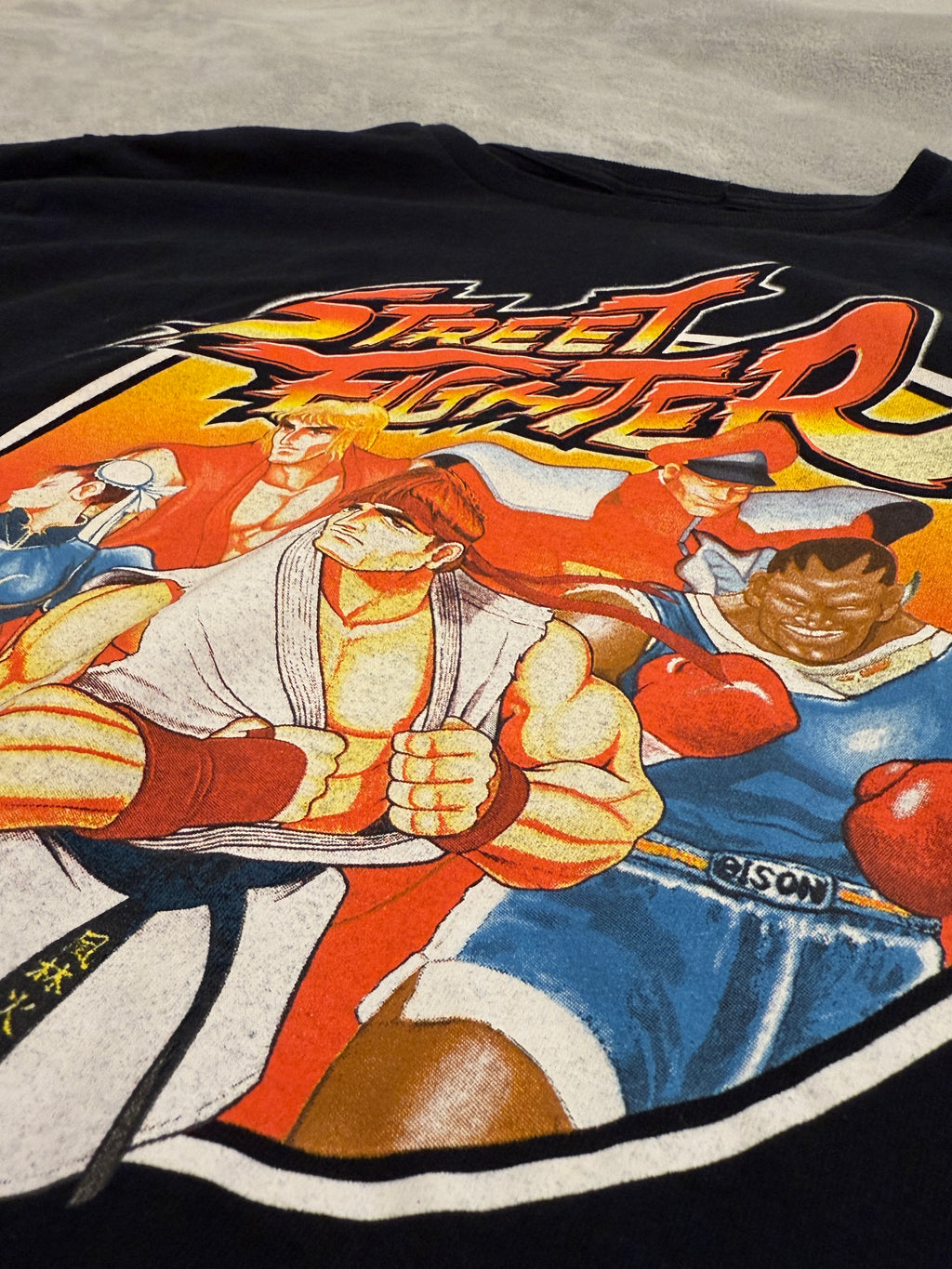 Street Fighter Vintage Black T-Shirt